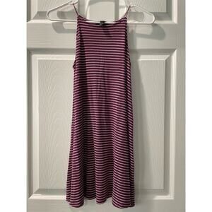 Forever 21 Purple & White‎ Striped Mini Dress Size XS